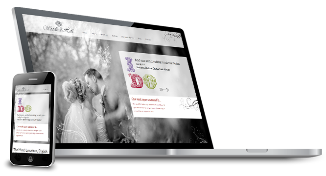 Web design portfolio screenshot for Woodhill Hall Website